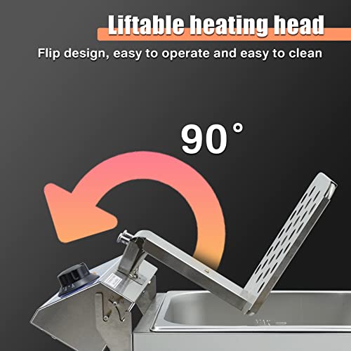 Dulong Commercial Electric Deep Fryer Countertop Stainless Steel Deep Fryer With Temperature Control Single Large Tank French Fries For Restaurant Home Kitchen (2000W 10L) #TOP5