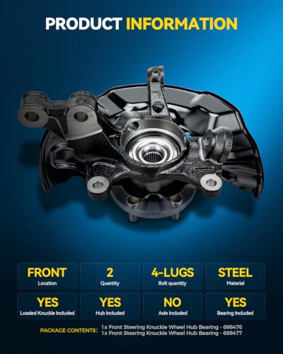 Image of PHILTOP 2 x Front Knuckle Wheel Hub Bearing for Toyota Corolla 2009-2018