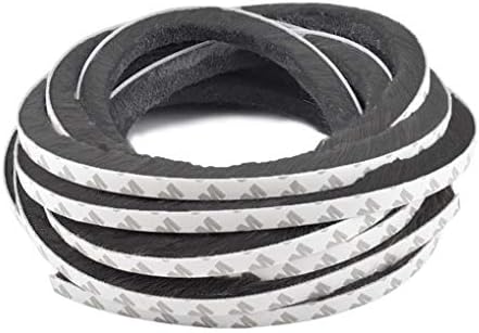 TamBee Brush Weather Stripping Window Frame Seal Weatherstrip Self-Adhesive Door Seal Strip Draught Excluder (9mm(W) x9mm(T) x5M(L), Grey)