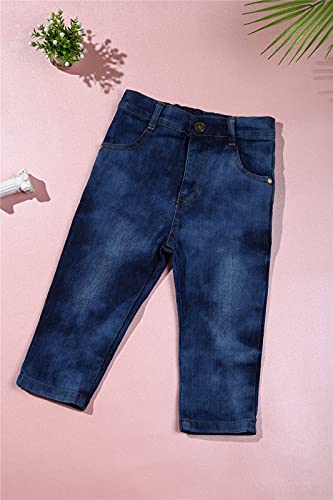 Taojian Baby Boy Gentleman 3 Pieces Shirt Jacket Jeans Set Toddler Pants Clothing (5-6T, Khaki) #TOP3