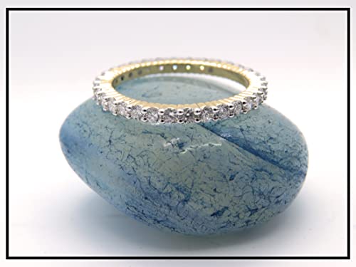 Dazzlingrock Collection 14K Yellow Gold Diamond Eternity Band #TOP23