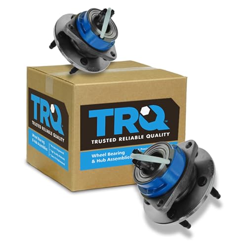 Image of TRQ Front Left and Right Wheel Bearing and Hub Assembly Set 2 Piece Compatible with 00-08 Chevrolet Impala with 4 Wheel ABS Brakes 09-13 Impala 14-16, Limited 06-11 Buick Lucerne