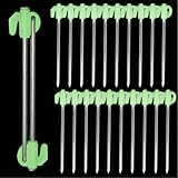 Tentogala Glow in The Dark 22pcs Tent Stakes, 8 inch Heavy Duty Tent Stakes, Galvanized Non-Rust Forged Steel Tent Pegs Ground Stakes Canopy Stakes for Camping, Garden, Canopies, Inflatables, Outdoor