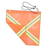 Drapeau décoratif : le design réfléchissant offre une visibilité claire, même dans des conditions d'obscurité de faible luminosité, ce qui en fait un outil de sécurité indispensable pour les conducteurs taille le rend adapté à divers arrières de remorques, un ajustement parfait, drapeau de signalisation