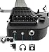 Asmuse Guitarra Viaje Eléctrica Plegable con Auriculares AMP Incorporados, Guitarra sin Cabeza...
