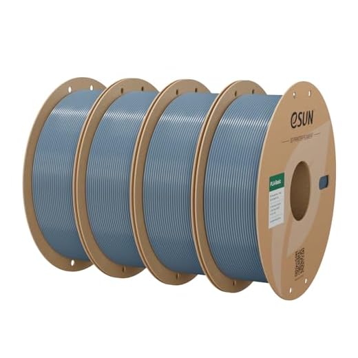 eSUN PLA Basic Filament 1.75mm, 3D Printer Filament High Speed PLA for Fast Printing, 1KG Spool, 4 Spools 3D Printer Filament, Grey