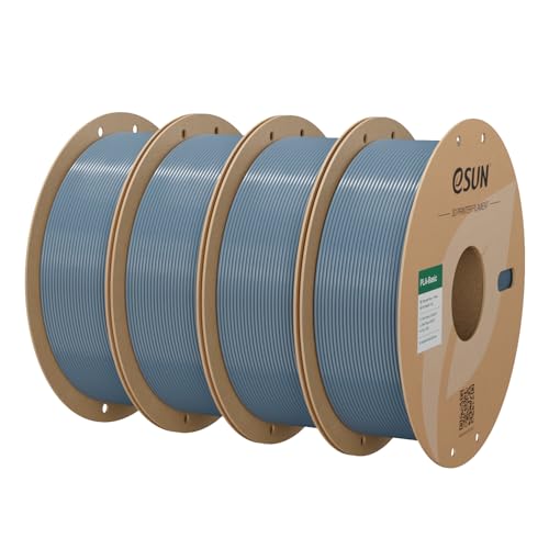 Image of eSUN PLA Basic Filament 1.75mm, 3D Printer Filament High Speed PLA for Fast Printing, 1KG Spool, 4 Spools 3D Printer Filament, Grey