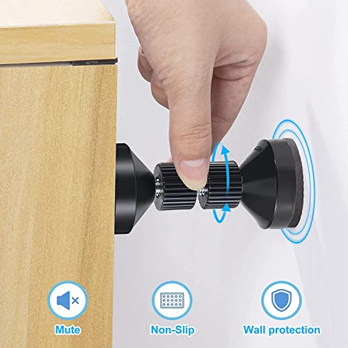 Qbily Adjustable Bed Headboard Stoppers 2 Pack - No Punching Required Headboard Stoppers For Wall Bed Stoppers For Headboard Shockproof Tool, Black (1.65”~ 3.55”) #TOP4