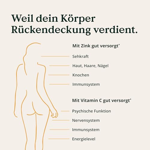 NATURE LOVE® Vitamin C Gepuffert & Zink – 180 Kapseln – hochdosiert 1000mg + 15mg Zink – Fermentation von Mais, pH-neutral, säurefrei – laborgeprüft, vegan und in Deutschland produziert 5