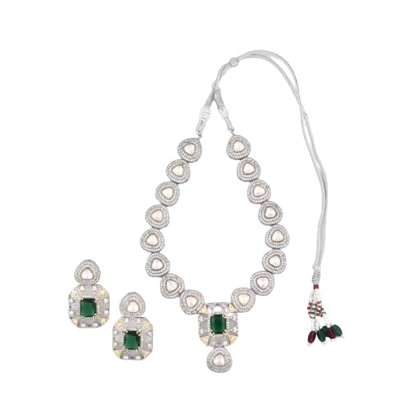 RIVAAZ JEWELS AD Necklace Jewellery Set with Earrings for Women & Girls for Party & Wedding Collection