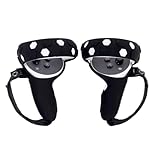Bomiclss Controller Grips Compatible with Quest 2, VR Accessories Silicone Protective Grip Cover with Non-Slip Texture and Soft Knuckle Straps (Black)