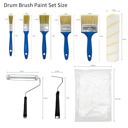 Paint Roller Tool Kit,Wall Painting Roller Naps for Professional or Home Owners with All Paints and Stains for House or Commercial Use - Thumbnail 4