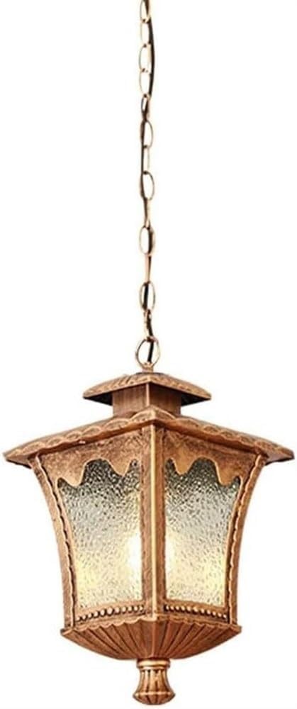 Lampe à suspension extérieure étanche avec abat-jour en verre moderne