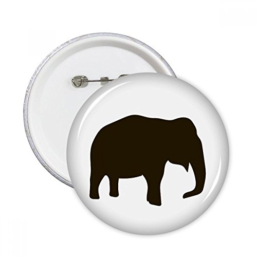 Pins badge bouton éléphant noir décoration vêtement rond mignon lot de 5 S