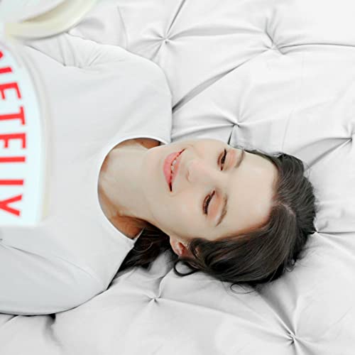 Touchutopia King Size Comforter Set, Pinch Pleat Luxurious King Bedding Set, White Comforter Set Ultra Soft For All Season (1 Comforter, 2 Pillowcases) #TOP5