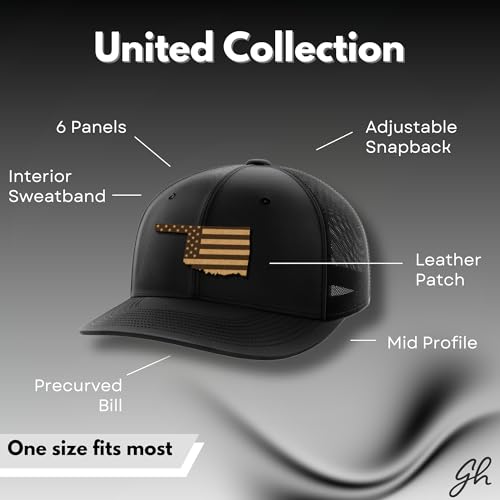 Gorra Trucker con parche de cuero, ajustable, 6 paneles miniatura 3