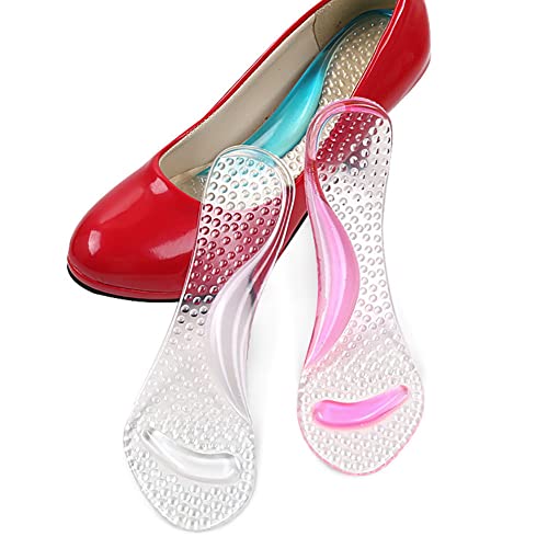 Image of Silicone High Heel Cushion Inserts Gel Sandal Insoles High Arch Support Pads Shoe Pump Cushions Ball of Foot Inserts for Women Men Clear