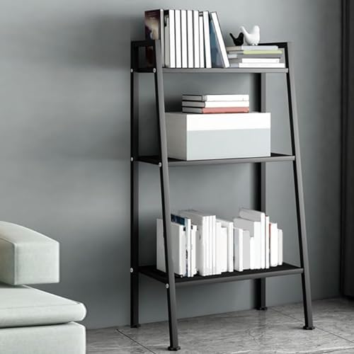Estantería de Metal con Escalera, Moderna, Rectangular, para Cocina, de Varias Capas, Trapezoidal, para balcón, Color Rojo