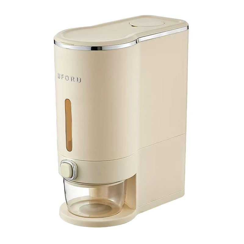 Rice Dispenser With Measuring Cup,Kitchen Grain Storage Container,Pantry&amp;Home Dry Goods Storage Box (22-Pound)