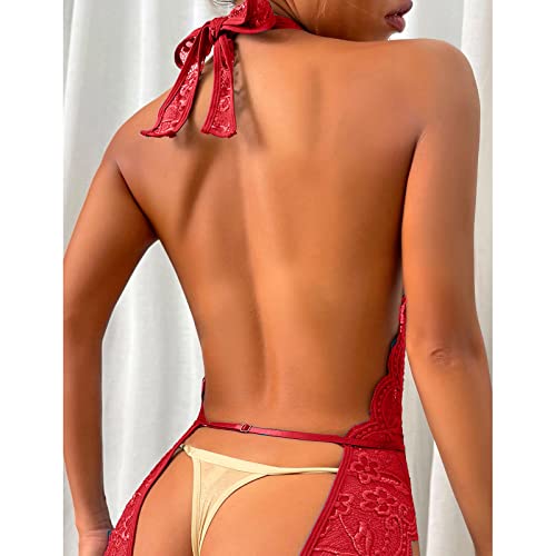 Blingko Reizwäsche Dessous Sexy, Erotik Unterwäsche und Slip Tanga Dessous-Set Babydoll Pyjama Erotische Nachthemden… – Bild 4