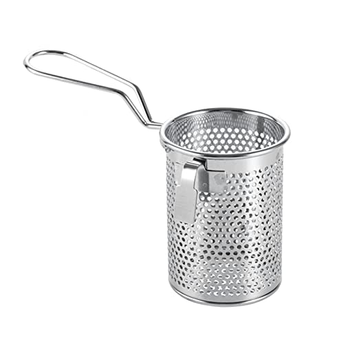 Rachlicy Nudelsieb Edelstahl Nudelkorb Pastasiebs Mesh Edelstahl Frittierkorb Colander Mesh Nettosiebs Frittierkorb Spaghetti Korb für Nudeln Knödel Heißtopf Stil 2