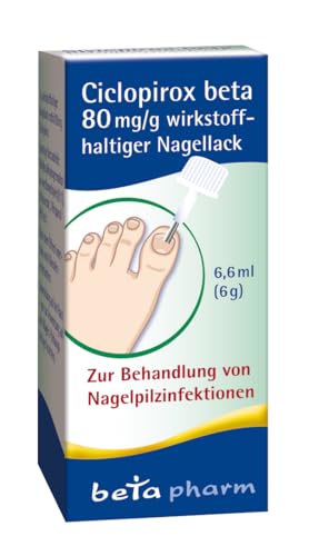 Ciclopirox beta 80 mg/g Nagellack zur Anwendung bei Nagelpilz - 6 6 ml