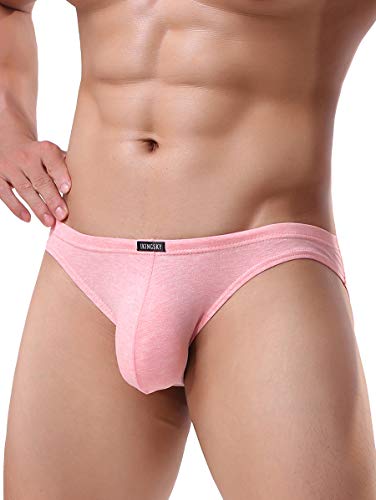 iKingsky Men's Cotton Pouch Bikini Underwear Sexy Low Rise Briefs2