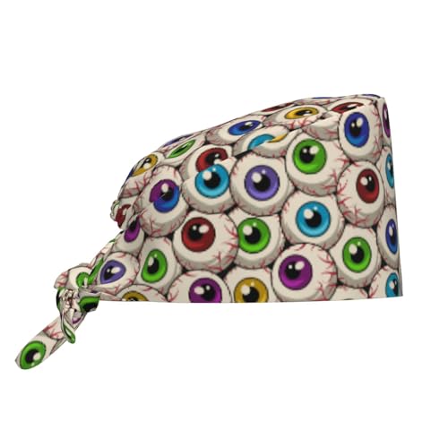 Image of Adjustable Working Cap Breathable Unisex Women Men Elastic Bandage Tie Back Hats Scrub Nursing Doctor Surgeon Cap