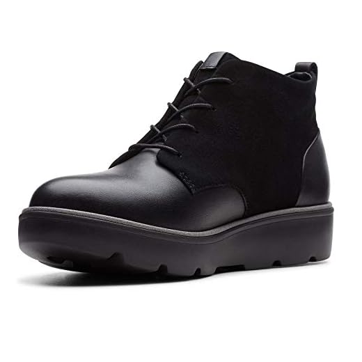 Clarks Un Balsa Mid, Botines para Mujer, Negro (Black Combi Black Combi), 38 EU