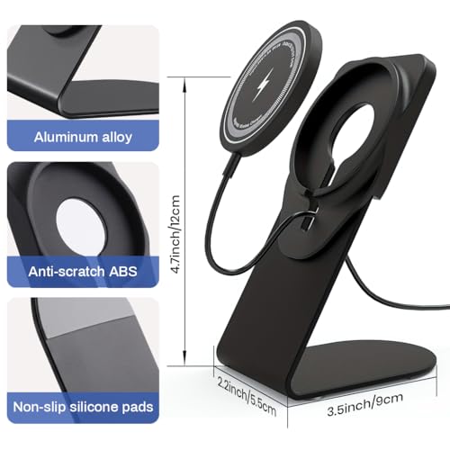 Image of ZORBES Wireless Charging Dock Phone Stand Desktop Aluminum Alloy Cable Slot