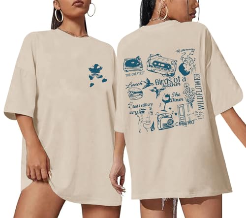 Oversized Concert Album Shirts Rock Band Tees for Women Hip Hop Gifts for Concert Lovers Music Festival Outfits Tops