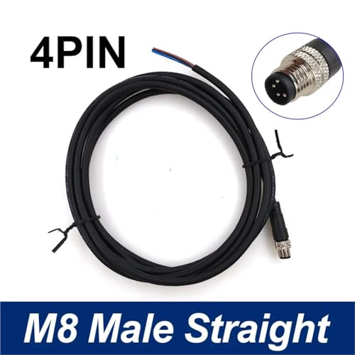Conector M8 recto macho de 4 pines con cable PVC de alta flexibilidad 2