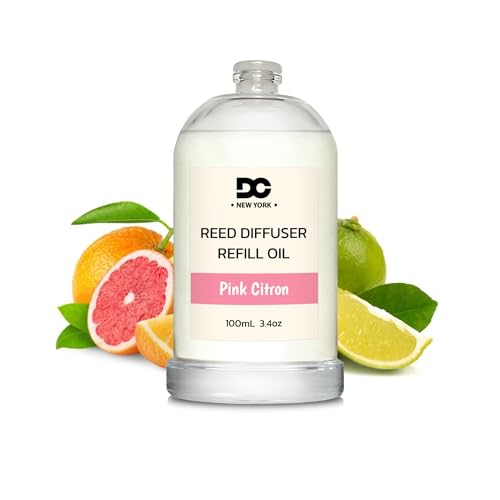 Daniella's Candles Reed Diffuser Refill Oil, Pink Citron, 3.4oz/100ml, Premium Fragrance Oil, Home Fragrance, Oil for Reed Diffuser