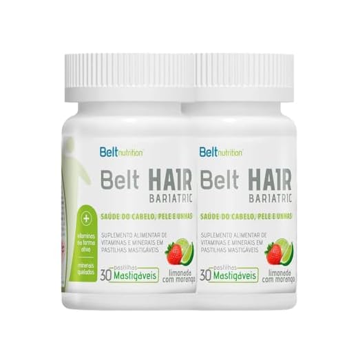 Kit 2x Belt Hair Nail And Skin Bariatric 60 Pastilhas - Limonada com limão
