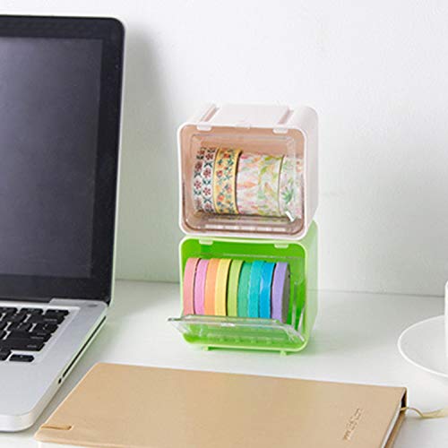 Blusea cortador de fita adesiva, organizador de suporte de fita para rolo de fita, dispensador de ro