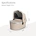 UPPAbaby Bassinet V3 - Compatible with Vista, Cruz, Ridge Strollers - Overnight Sleep Solution - Mattress, Sheet and Bug Shield Included - Declan (Oat Mélange/Silver Frame)
