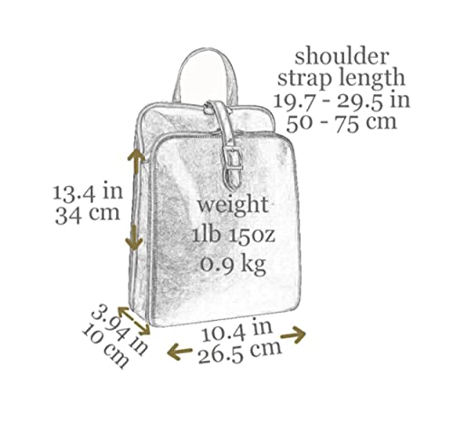 Time Resistance Leather Backpack Convertible To Shoulder Bag - Handmade For Laptops Up To 12 Inches Daybag Rucksack #TOP7