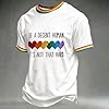Month Graphic T Shirt Design Comfortable Casual Tee for Celebration and Support (White M) #1