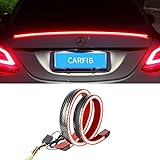 CARFIB Car Spoiler Spoilers Brake Turn Signal Lights Universal Carbon Fiber Automotive Exterior Acce