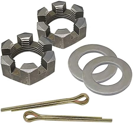 FUYEAR Trailer Nut Kit 1" Washers & 2.2"Long Cotter Pins Compatible with 1"Shaft Spindle