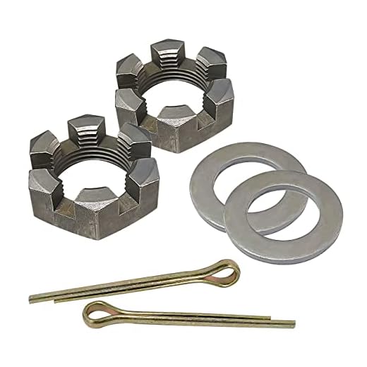 FUYEAR Trailer Nut Kit 1" Washers & 2.2"Long Cotter Pins Compatible with 1"Shaft Spindle