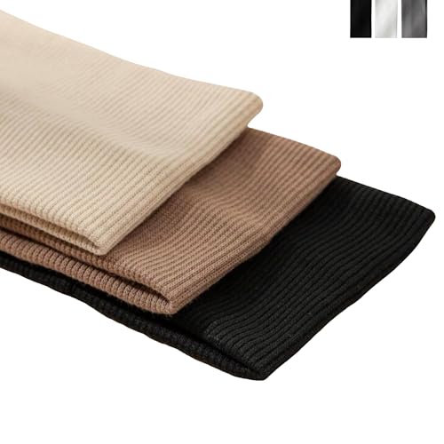 CROMPI Bandeau Cheveux Femme, Fille Ou Enfant, 8cm Coton Bandeaux Mode pour Femmes Antidérapant. Avec Fitness Materiel, Accessoires Cheveux pour Maquillage, Yoga, Sport. Résistant Et Respirant 3pcs
