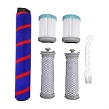 Ersatz-Rollenbürste und Vor-Nachmotor-Filter-Set für A10 A11 Hero Pure S11 Tango, waschbare weiche Rolle für harte Böden, kabellos für Staubsauger