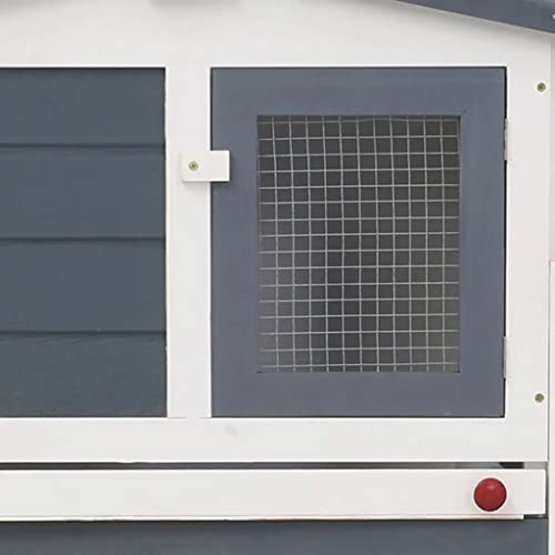 Chamber 80 Zoll Outdoor Hühnerstall Holzkäfig Haustierhaus Kaninchenstall Mit Laufbereich Leiter Abnehmbare Ablage – Bild 7