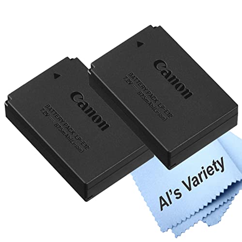 ALS VARIETY-Canon Intl. 2-Pack Canon LP-E12 Lithium-Ion Battery Pack for Canon Eos EOS M M2 M10 M50 M100 M50 Mark II M200 Rebel SL1 Camera(Bulk Packaging)