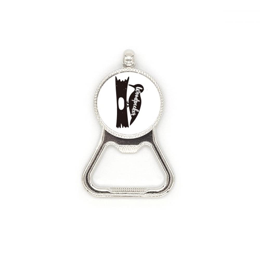 Décapsuleur Woodpecker acier inoxydable ouvre-bouteille motif animal noir blanc