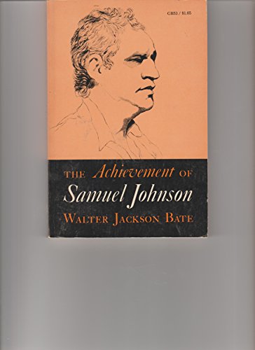 The Achievement of Samuel Johnson B0006AU84W Book Cover