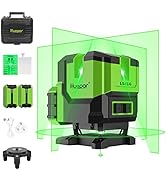 Huepar 603CR Kreuzlinienlaser Rot - 3x360° Selbstnivellierender Laser Level Mit 20m Reichweite