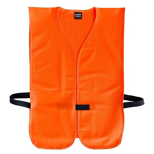 Klarny Outdoors Orange Safety Vest - High-Visibility Ultra Quiet Vest | Lightweight Waterproof Deer & Bow Hunting Gear3