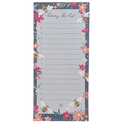 Image of Karma, Large Magnetic Notepads, Notepads for Grocery List, Shopping List, To-Do List, Reminders, Strong Magnetic Back, Memo Notepad 100 Sheets Per Pad, Cute Colorful Designs - Bee